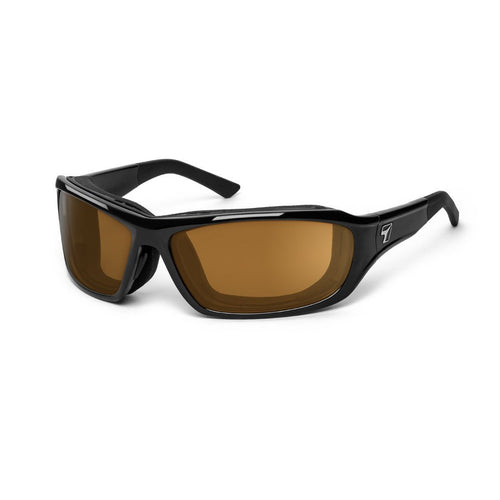 7eye Derby in Glossy Black Frame and Copper Lens profile view