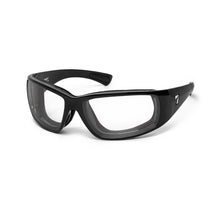 Load image into Gallery viewer, 7eye Taku Plus in Glossy Black Frame and Clear Lens profile view
