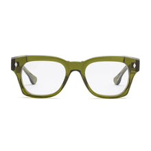 Load image into Gallery viewer, Caddis Reading Glasses Muzzy frame in Heritage Green front view