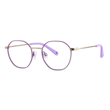 Load image into Gallery viewer, Indii Kids Eyewear IN20 frame in Lilac/Gold quarter view