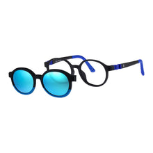Load image into Gallery viewer, Indii Kids Eyewear IN49 solar clip kit in Black/Blue