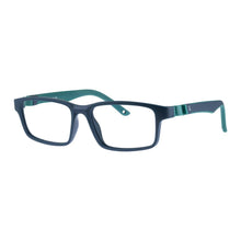 Load image into Gallery viewer, Indii Kids Eyewear IN57 frame in Grey Blue/Green quarter view