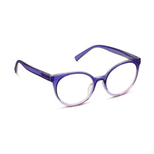 Load image into Gallery viewer, Peepers Readers Dahlia frame in Purple angled view
