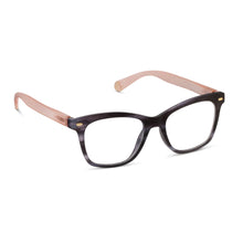 Load image into Gallery viewer, Peepers Readers Sinclair frame in Charcoal Horn/Blush angled view