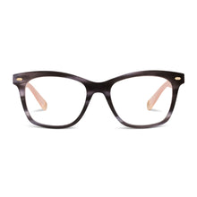 Load image into Gallery viewer, Peepers Readers Sinclair frame in Charcoal Horn/Blush front view
