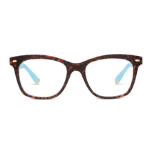 Load image into Gallery viewer, Peepers Readers Sinclair frame in Leopard Tortoise/Blue front view