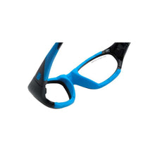 Load image into Gallery viewer, Liberty Sport Rec Specs Impact RS-40 frame in Matte Black/Cyan inside view
