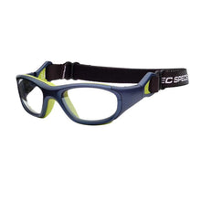 Load image into Gallery viewer, Liberty Sport Rec Specs Impact RS-41 goggle in Matte Navy/Green angled view

