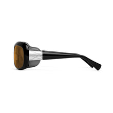 Load image into Gallery viewer, Ziena Oasis in Glossy Black Frame with Black Eyecup and Copper Lens side view