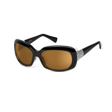 Load image into Gallery viewer, Ziena Oasis in Glossy Black Frame with Frost Eyecup and Copper Lens profile view