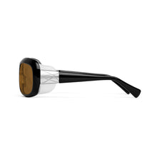 Load image into Gallery viewer, Ziena Oasis in Glossy Black Frame with Frost Eyecup and Copper Lens side view