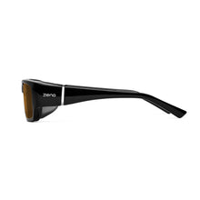 Load image into Gallery viewer, Ziena Seacrest in Glossy Black Frame with Black Eyecup and Copper Lens side view
