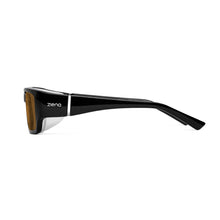 Load image into Gallery viewer, Ziena Seacrest in Glossy Black Frame with Frost Eyecup and Copper Lens side view
