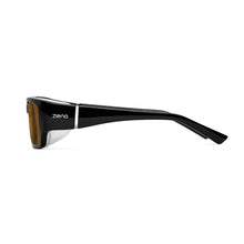Load image into Gallery viewer, Ziena Seacrest in Glossy Black Frame with Frost Eyecup and Copper Lens side view