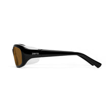 Load image into Gallery viewer, Ziena Verona in Glossy Black Frame with Frost Eyecup and Copper Lens side view

