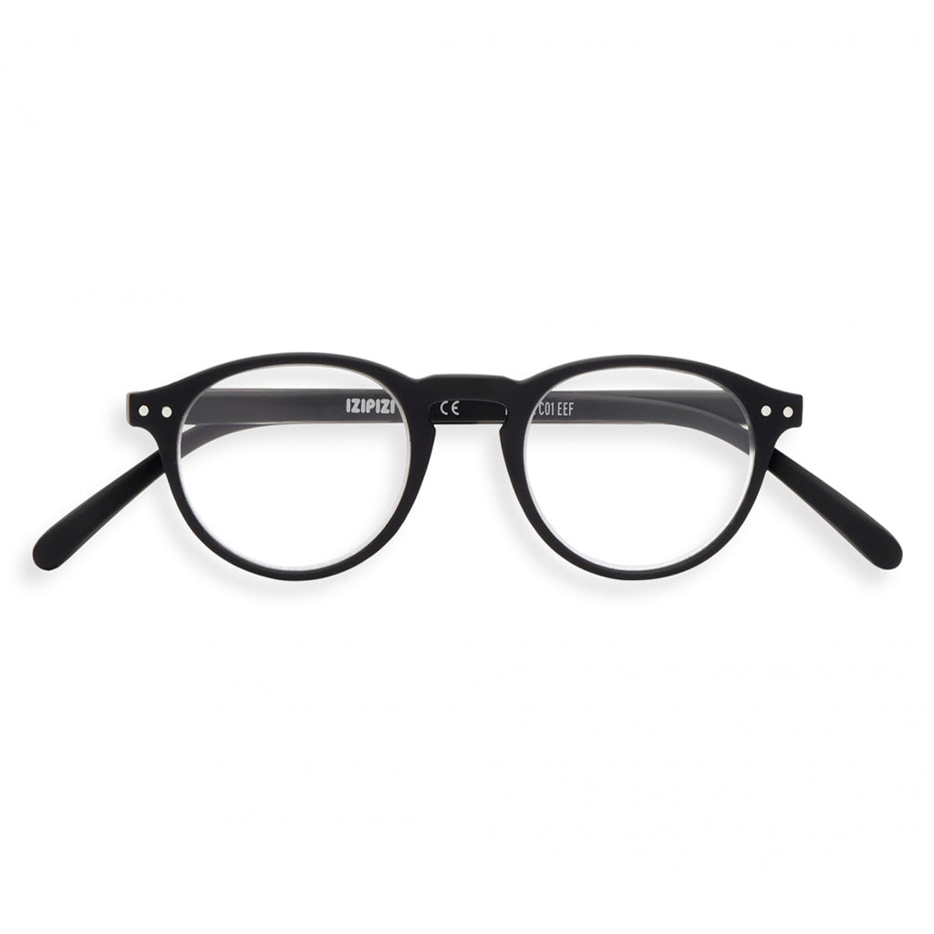 Izipizi Reading Glasses Style A in Black Front View