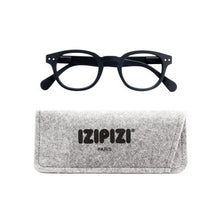 Load image into Gallery viewer, Izipizi Reading Glasses C in Black with Grey Felt Carrying Case