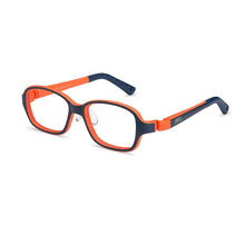 Load image into Gallery viewer, Nano Replay Custom Fit with QIAO Adjustable Bridge Matte Navy/Orange angled view
