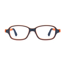 Load image into Gallery viewer, Nano Replay Custom Fit with QIAO Adjustable Bridge Matte Navy/Orange front view
