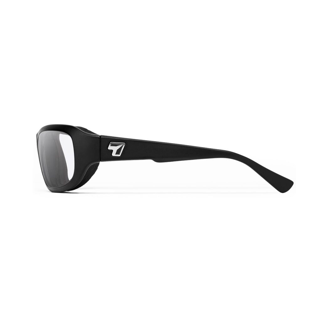 7eye Aspen in Matte Black Frame and Clear Lens side view