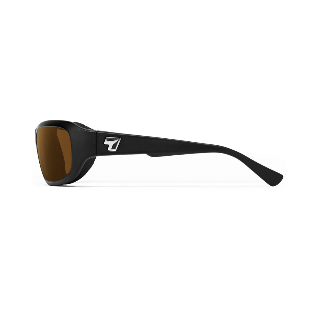 7eye Aspen in Matte Black Frame and Polarized Copper Lens side view
