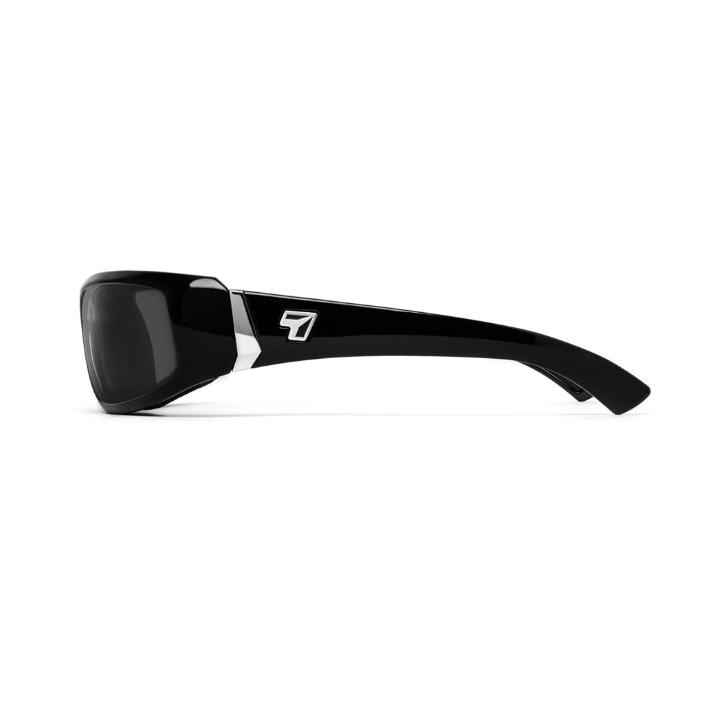 7eye Bali in Glossy Black Frame and Grey Lens side view