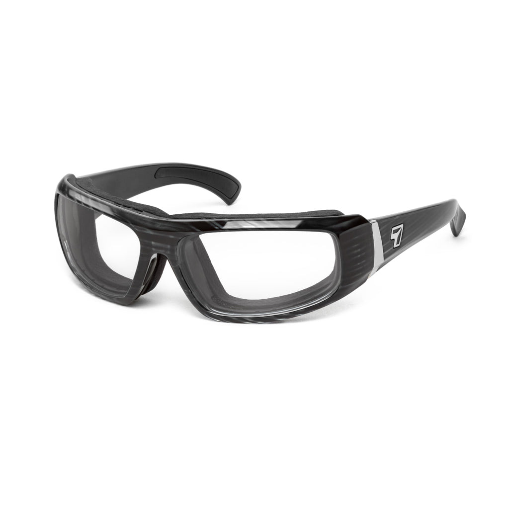7eye Bali in Grey Tortoise Frame and Clear Lens profile view