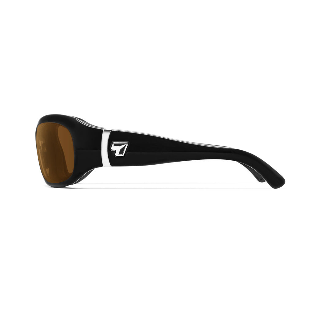 7eye Briza in Glossy Black Frame and Copper Lens side view