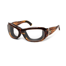 Load image into Gallery viewer, 7eye Briza in Sunset Tortoise Frame and Clear Lens profile view

