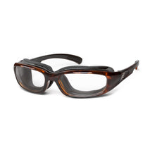 Load image into Gallery viewer, 7eye Churada in Dark Tortoise Frame and Clear Lens profile view
