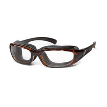 Load image into Gallery viewer, 7eye Churada in Dark Tortoise Frame and Clear Lens profile view
