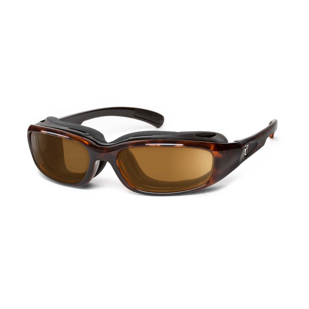 7eye Churada in Dark Tortoise Frame and Copper Lens profile view