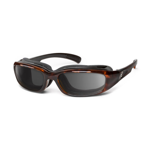 7eye Churada in Dark Tortoise Frame and Grey Lens profile view