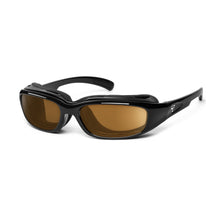 Load image into Gallery viewer, 7eye Churada in Glossy Black Frame and Copper Lens profile view

