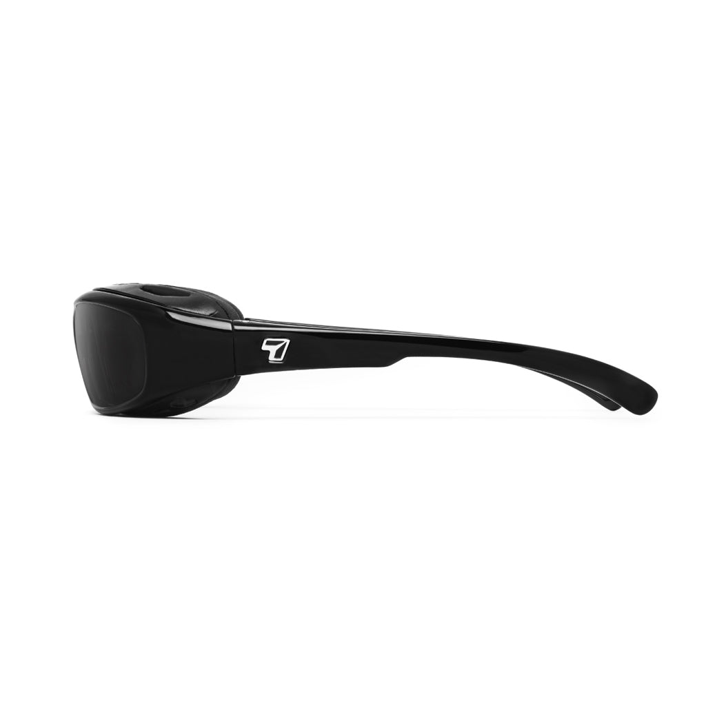 7eye Churada in Glossy Black Frame and Grey Lens side view