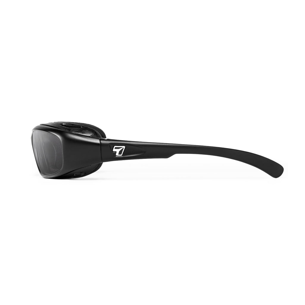 7eye Churada in Matte Black Frame and Clear Lens side view
