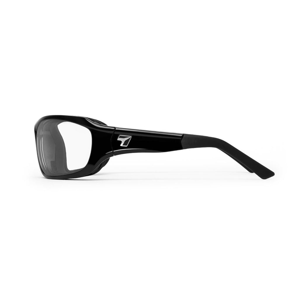 7eye Derby in Glossy Black Frame and Clear Lens side view