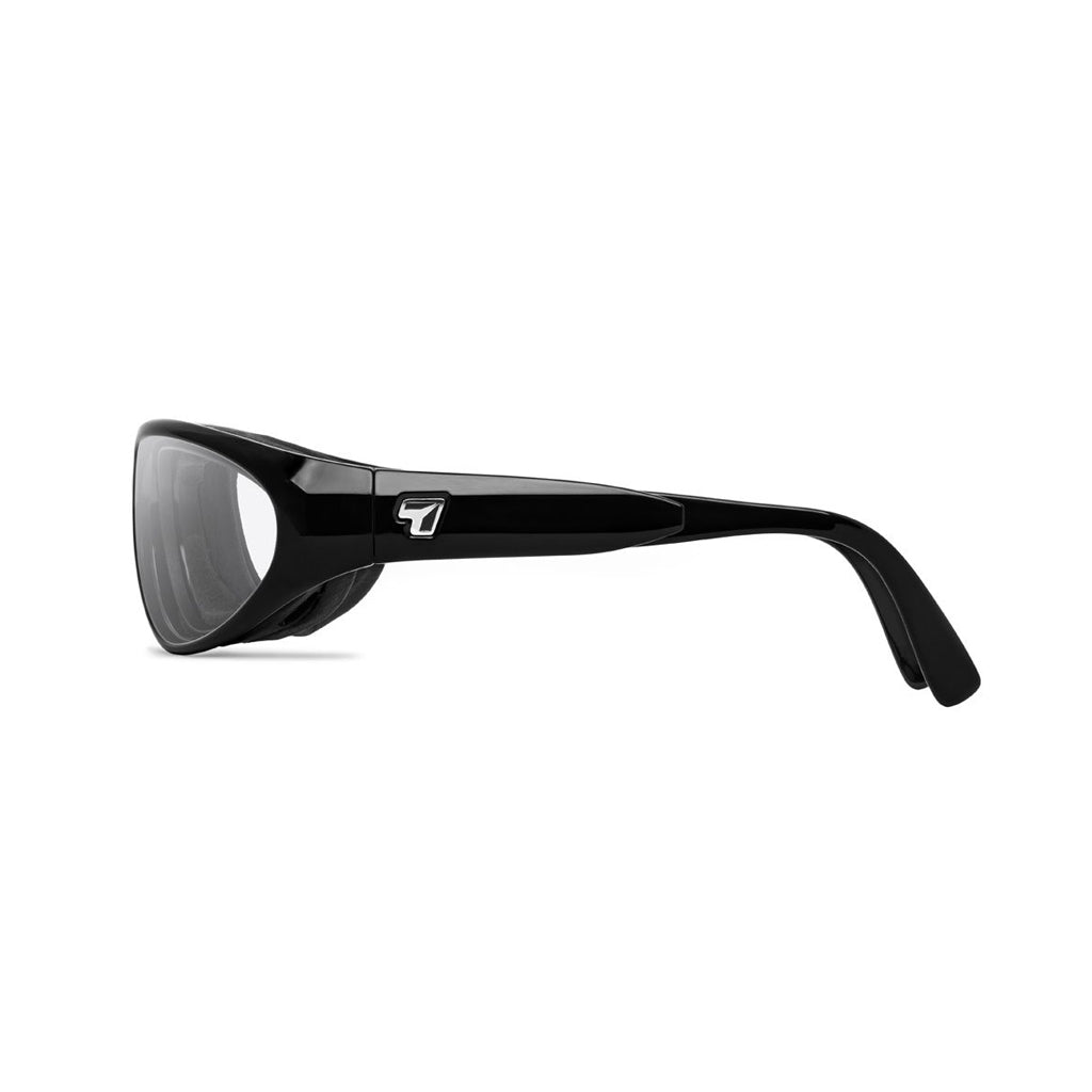 7eye Diablo in Glossy Black Frame and Clear Lens side view