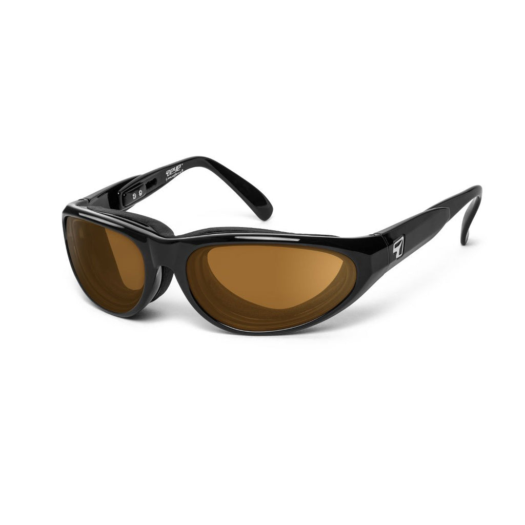 7eye Diablo in Glossy Black Frame and Copper Lens profile view
