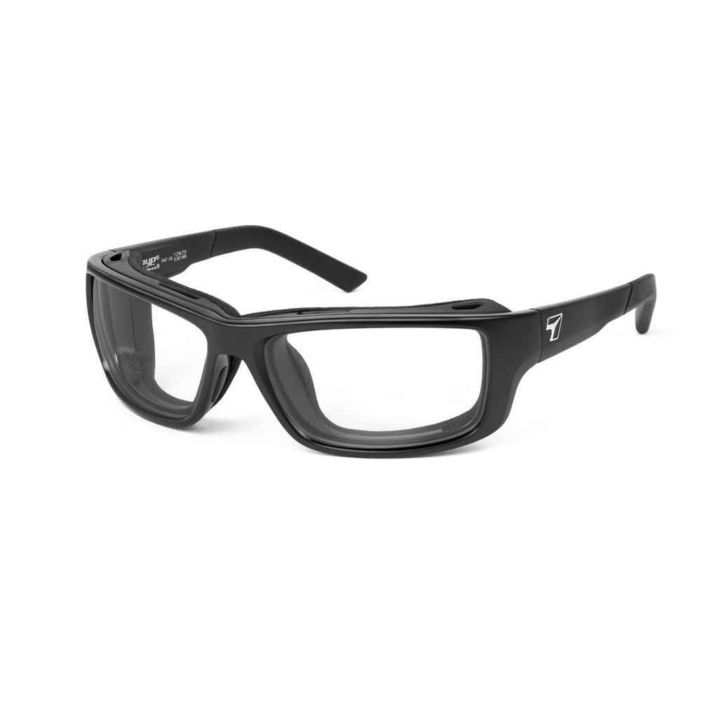 7eye Notus in Matte Black Frame and Clear Lens profile view