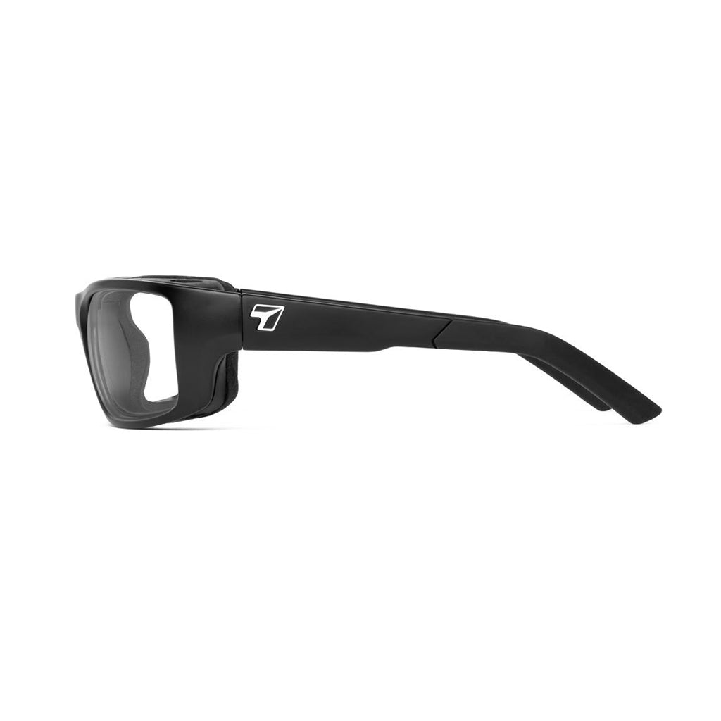 7eye Notus in Matte Black Frame and Clear Lens side view
