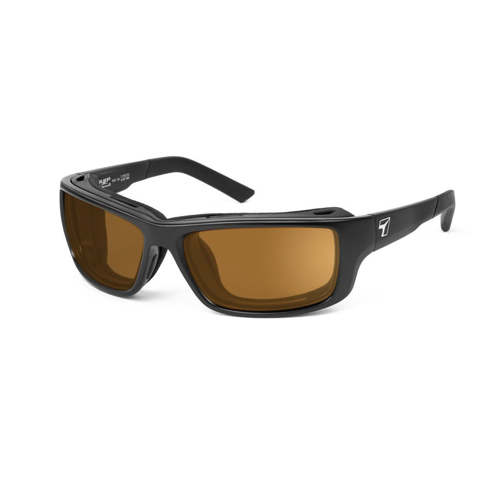 7eye Notus in Matte Black Frame and Copper Lens profile view