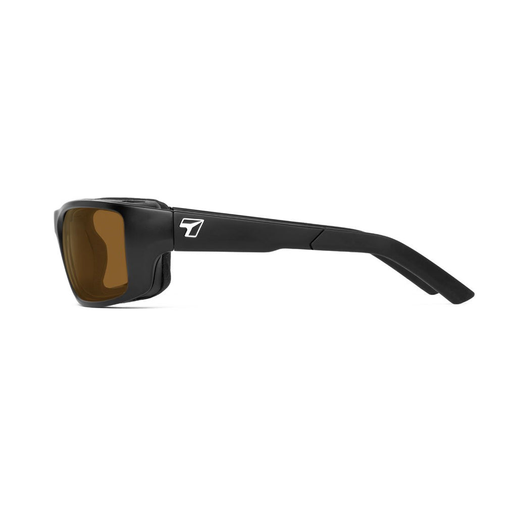 7eye Notus in Matte Black Frame and Copper Lens side view