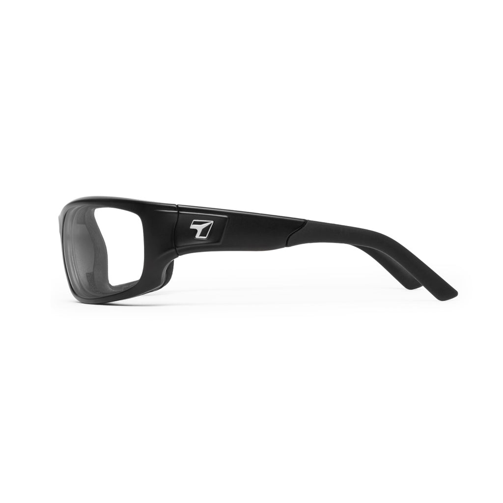 7eye Panhead in Matte Black Frame and Clear Lens side view