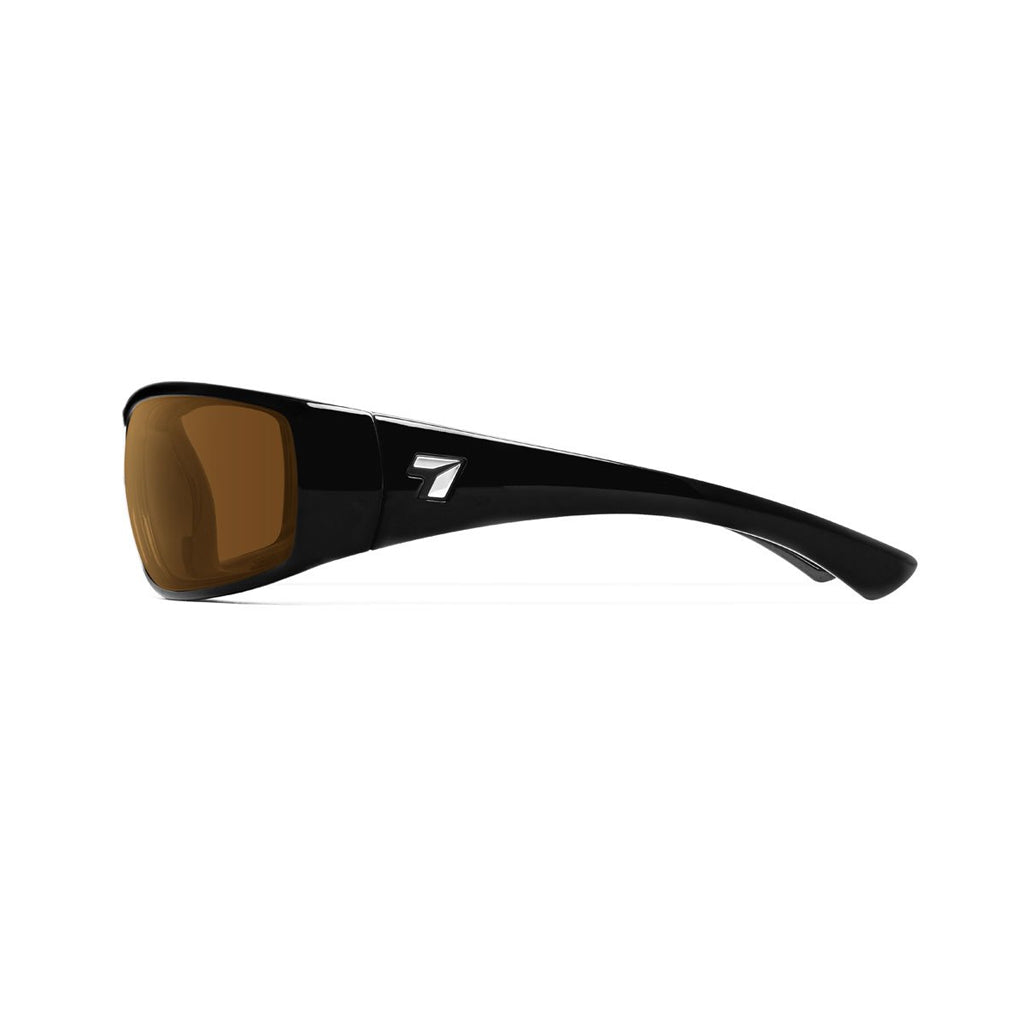 7eye Taku Plus in Glossy Black Frame and Copper Lens side view