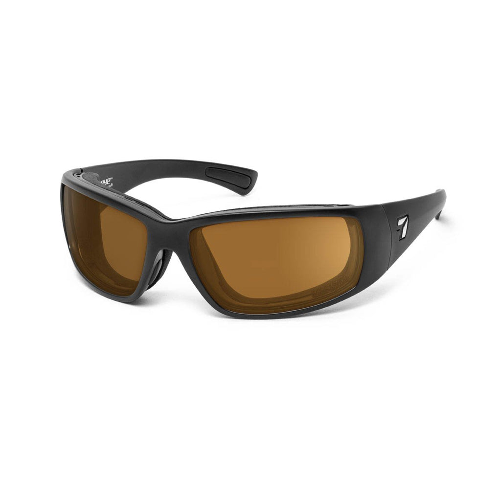 7eye Taku Plus in Matte Black Frame and Copper Lens profile view