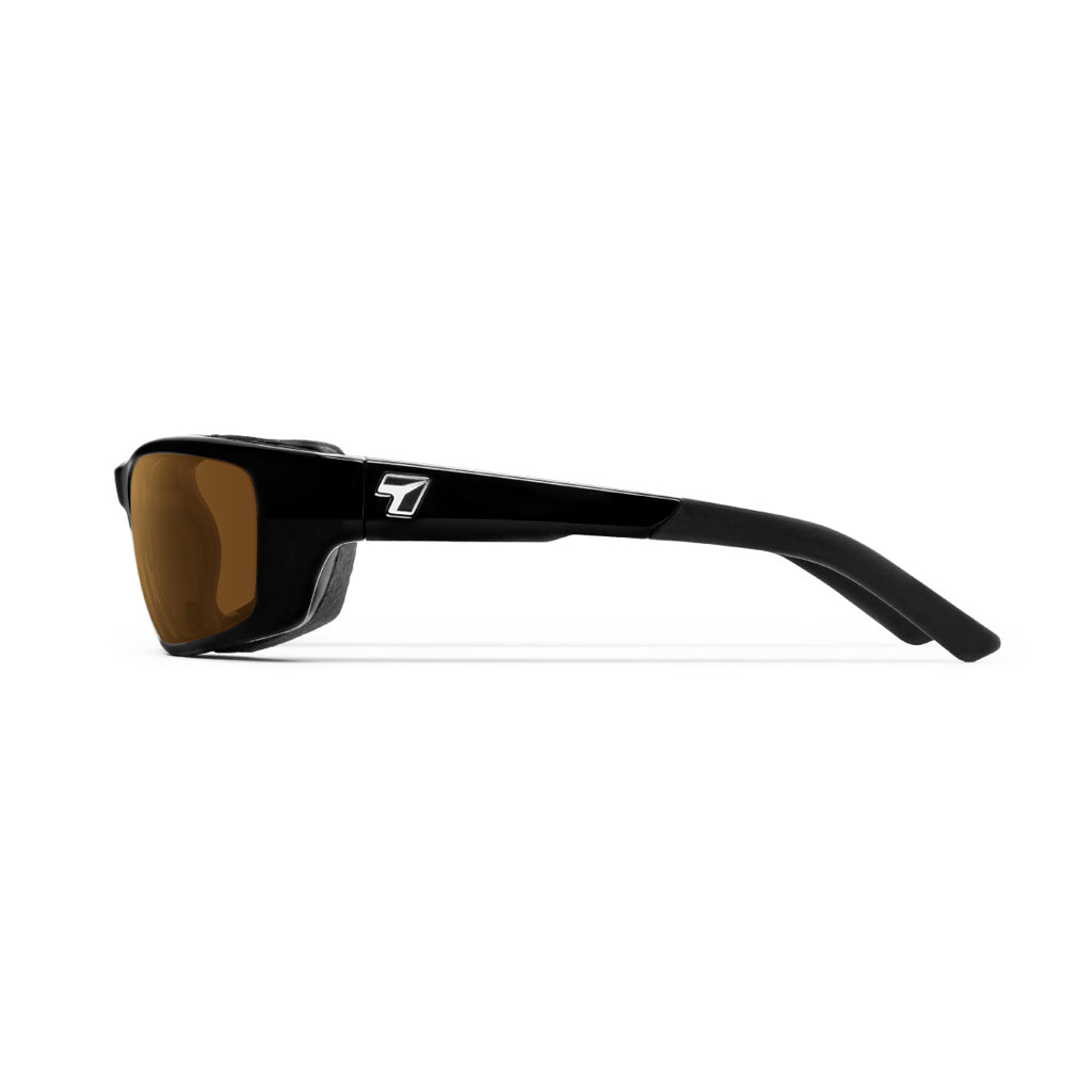 7eye Ventus in Glossy Black Frame and Copper Lens side view