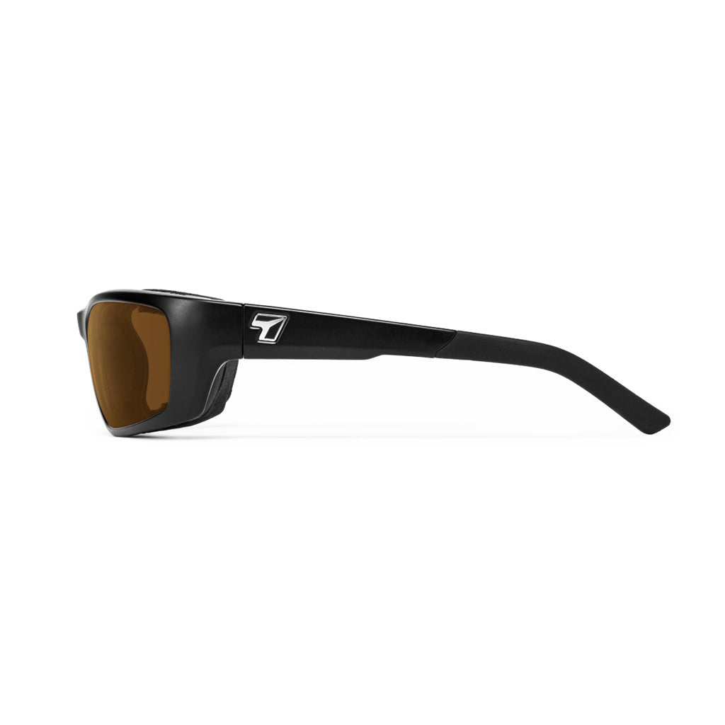 7eye Ventus in Matte Black Frame and Copper Lens side view