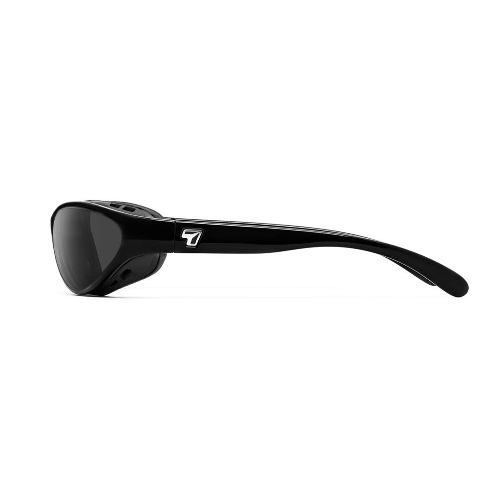 7eye Viento in Glossy Black Frame and Grey Lens side view