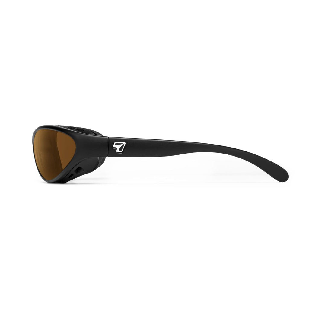 7eye Viento in Matte Black Frame and Copper Lens side view
